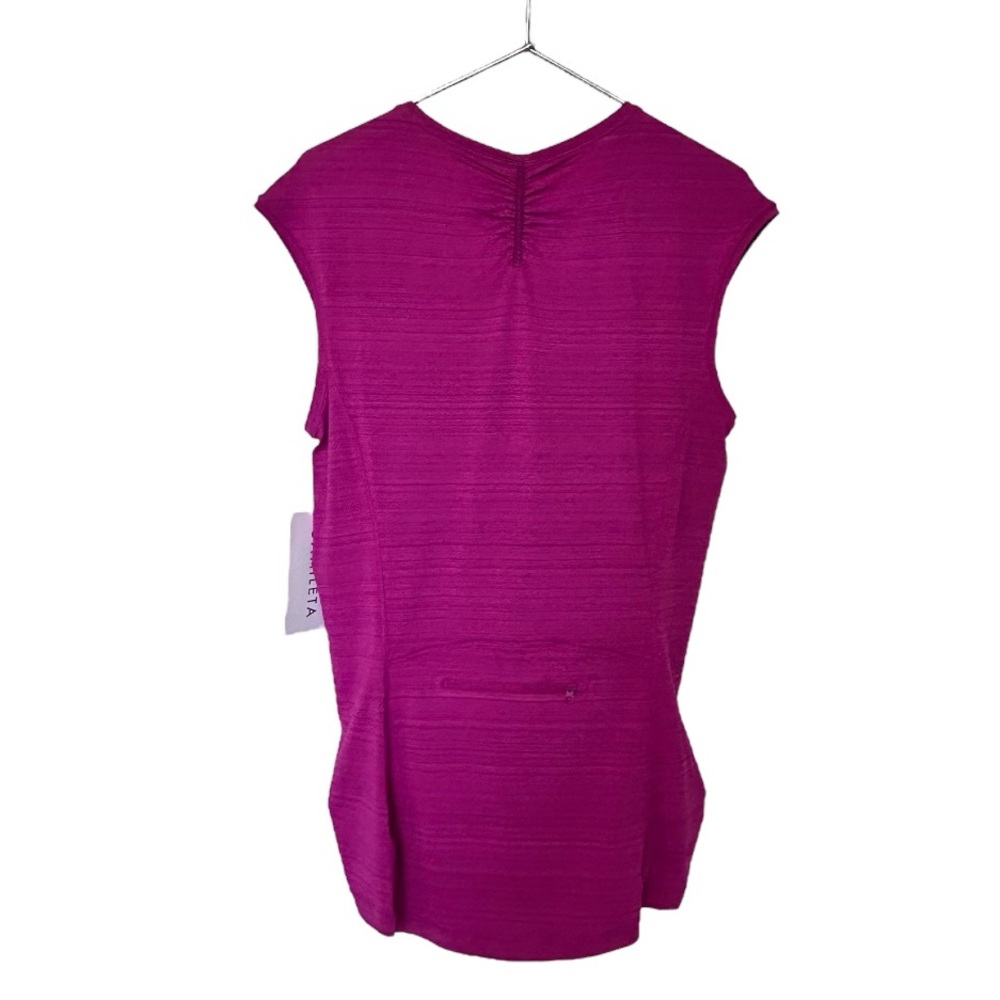 Athleta Pacifica Contoured Quarter Zip Tank UPF - Magenta Sz Medium NWT - Picture 2 of 8
